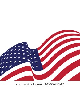 Flag american vector icon illustration design template
