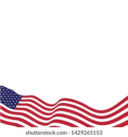 Flag american vector icon illustration design template