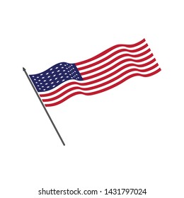 Flag american vector icon illustration design template