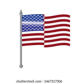 Flag american vector icon illustration design template
