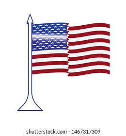 Flag american vector icon illustration design template

