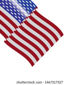 Flag american vector icon illustration design template
