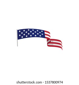 Flag american vector icon illustration design template