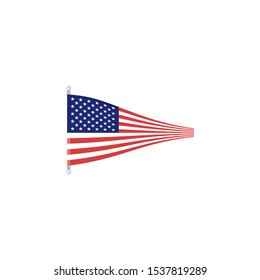 Flag american vector icon illustration design template