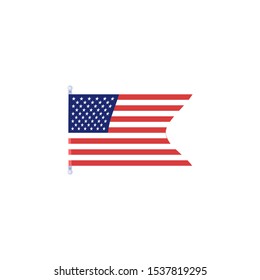 Flag american vector icon illustration design template