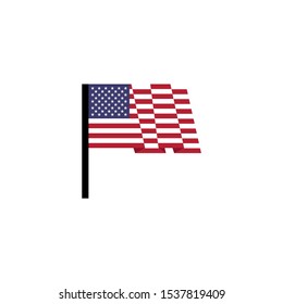 Flag american vector icon illustration design template
