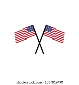 Flag american vector icon illustration design template