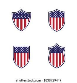 Flag-amerikanische Vektorsymbol-Design-Vorlage