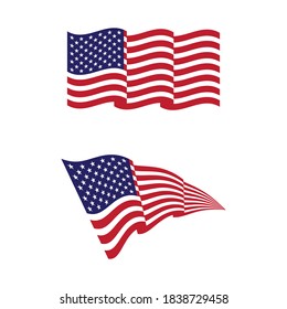 Flag american vector icon illustration design template