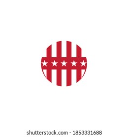 Flag american vector icon illustration design template