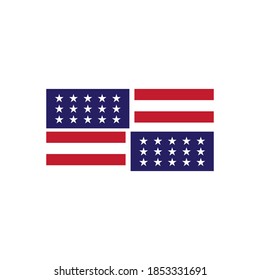Flag american vector icon illustration design template