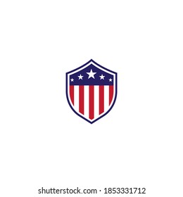 Flag american vector icon illustration design template