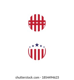Flag american vector icon illustration design template