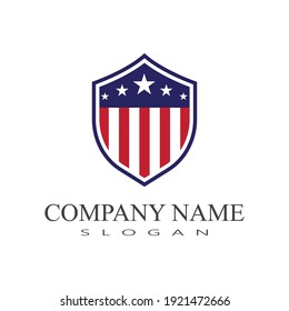 Flag american vector icon illustration design template