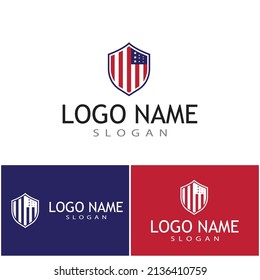 Flag american vector icon illustration design template