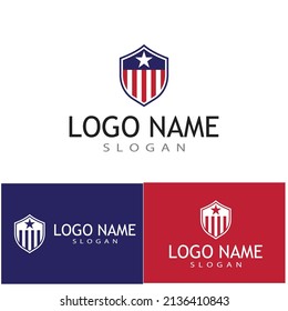 Flag-amerikanische Vektorsymbol-Design-Vorlage