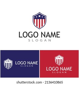 Flag american vector icon illustration design template