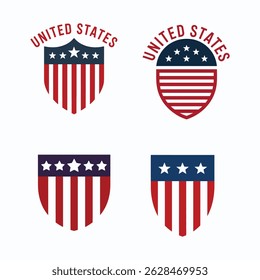 Flag American vector icon illustration design template