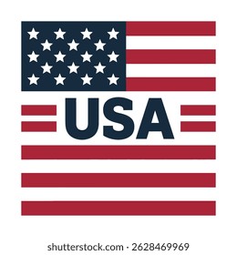 Flag amerikanische Vektorsymbol Illustration Design-Vorlage