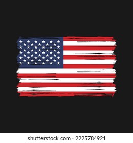 Flag of American vector illustration