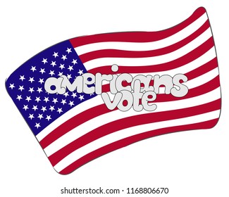 Flag americans vote