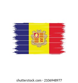 Flag of Andorra with grunge style