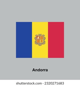 flag of Andorra isolated vector illustration