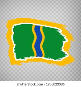 Flag Andorra la Vella brush strokes. Flag of Andorra la Vella brush strokes on transparent background for your web site design, app, UI. Andorra. EPS10.