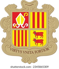Flag Andorra Logo, Vektorsymbol