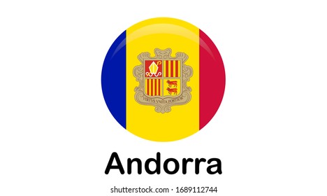 Flag of Andorra, Principality of Andorra. Template for award design, an official document with the flag of Andorra.