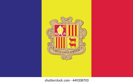 Flag of Andorra Vector