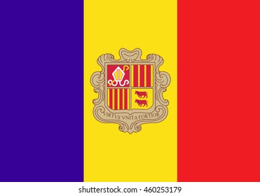 Flag of Andorra Vector