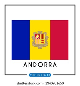 Flag of Andorra Vector Eps 10