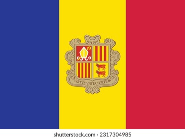 Flag of Andorra - Vector illustration.