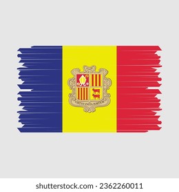 Bandera de Andorra Ilustración vectorial