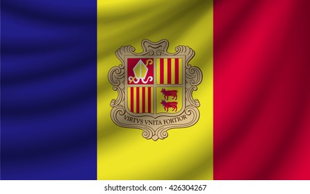 Flag of Andorra, vector illustration