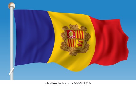 Flag of Andorra - vector illustration
