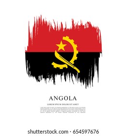 Flag of Angola, brush stroke background