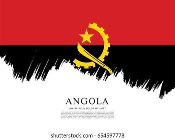 Flag of Angola, brush stroke background