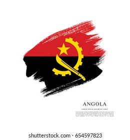 Flag of Angola, brush stroke background