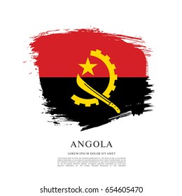 Flag of Angola, brush stroke background
