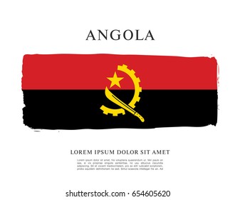 Flag of Angola, brush stroke background