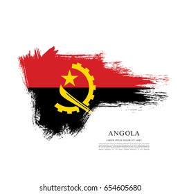 Flag of Angola, brush stroke background
