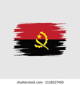 Bandera de Angola con estilo de pincel