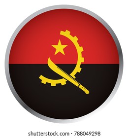 Flag of Angola (Round icon)