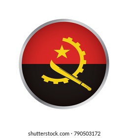 Flag of Angola (Round icon)