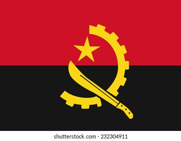 Flag of Angola vector illustration