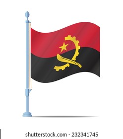 Flag of Angola vector illustration