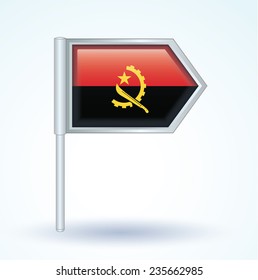 Flag of  Angola, vector illustration