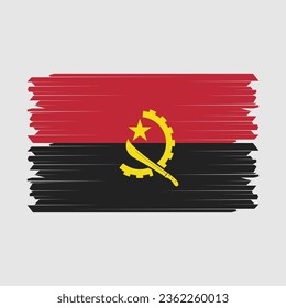 Ilustración de vectores de la bandera de Angola